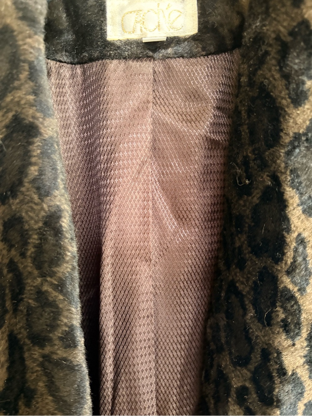 Cache Leopard Pattern Maxi Coat Size Small - Picture 3 of 3